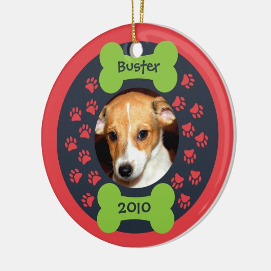 Dog Bone Photo Ornament (Links)