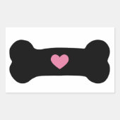 Dog Bone Rechthoekige Sticker (Voorkant)