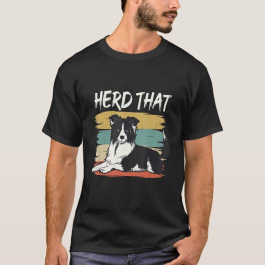 Dog border collie t-shirt (Voorkant)
