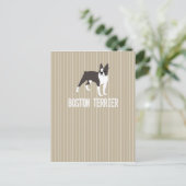 dog-Boston Terrier Briefkaart (Staand voorkant)