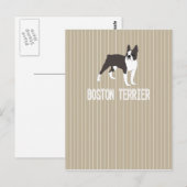 dog-Boston Terrier Briefkaart (Voorkant / Achterkant)