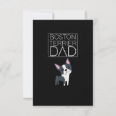 Dog Boston Terrier Dad Mannen I Love Cute Funny RSVP Kaartje (Voorkant)