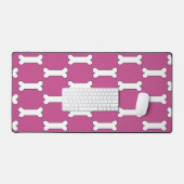 Dog Botten Design Patroon Roze achtergrond Bureaumat (Keyboard & Muis)