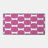 Dog Botten Design Patroon Roze achtergrond Bureaumat (Voorkant)