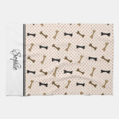 Dog Botten gepersonaliseerd Theedoek (Horizontaal)