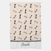 Dog Botten gepersonaliseerd Theedoek (Verticaal)