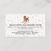 Dog Botten Paws Pattern | Happy Doggie | QR-code Visitekaartje (Achterkant)