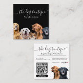 Dog Boutique Visitekaartje Zwart-wit Contactkaartje (Voorkant / Achterkant)