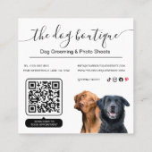 Dog Boutique Visitekaartje Zwart-wit Contactkaartje (Achterkant)