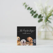 Dog Boutique Visitekaartje Zwart-wit Contactkaartje (Staand voorkant)