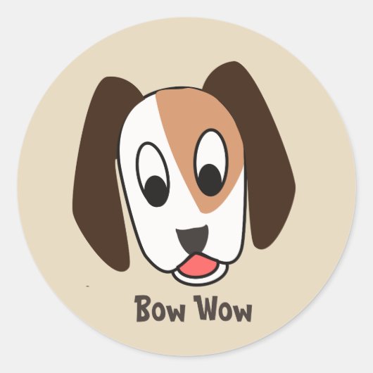 Dog Bow Wow - Goed werk Sticker (Voorkant)
