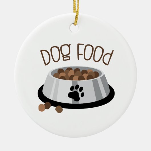 Dog Bowl Keramisch Ornament (Voorkant)