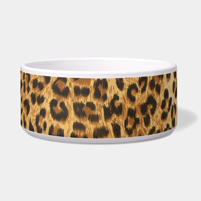 Dog bowl met luipaard voerbakje (Voorkant)