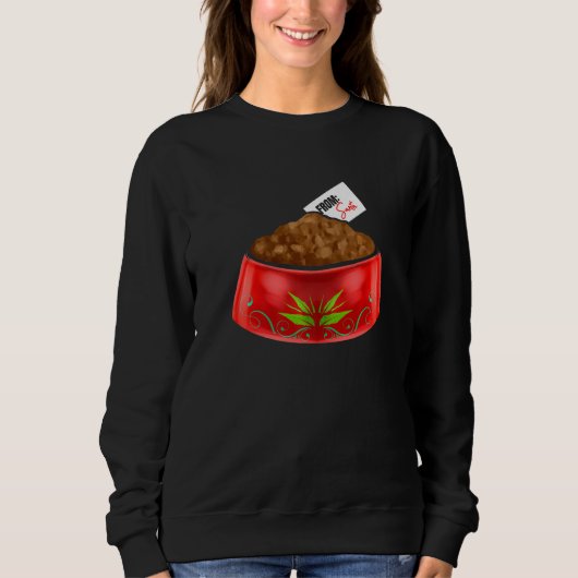 Dog   Bowl Of Dog Food From Santa On Christmas Trui (Voorkant)