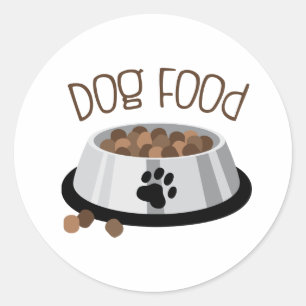 Dog Bowl Ronde Sticker