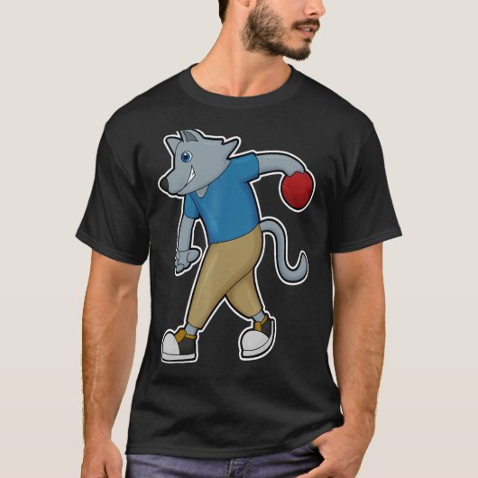 Dog Bowling Bowling-balsport T-shirt (Voorkant)