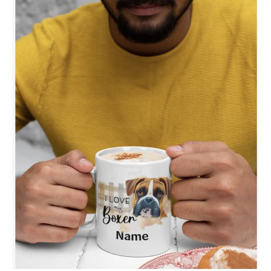 Dog Boxer Coffee Mok, Cup Koffiemok