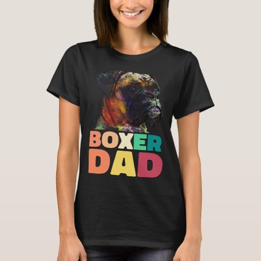 Dog Boxer Dad Boxer Owner T-shirt (Voorkant)