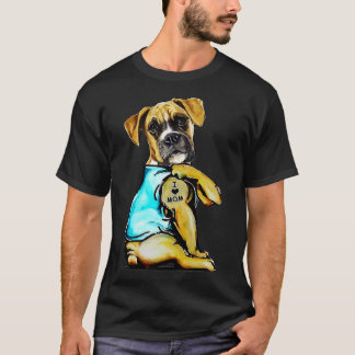 Dog Boxer Dog Tattoo I Love Mam Moederdag Lover T-shirt