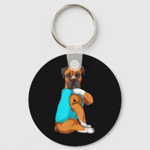 Dog Boxer I Love Mam Tattoo Apparel Dog Mam Gifts Sleutelhanger