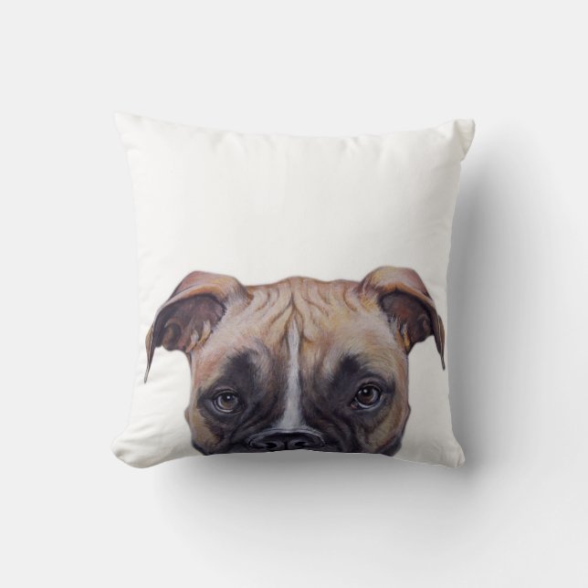 Dog boxer, originele schilderdruk door miart kussen (Voorkant)