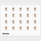 Dog Boxer Puppy Cute Dogs voor kinderen Ronde Sticker (Vel)