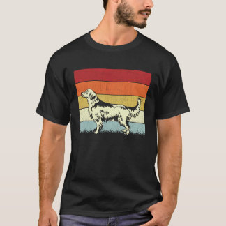 Dog  Boys Girls Vintage Golden Retriever Dog Retro T-shirt