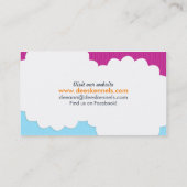 Dog Breeder Boston Terrier Puppy Blue Plum Visitekaartje (Achterkant)