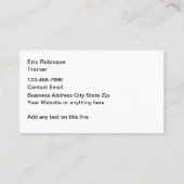 Dog Breeder Canine Theme Business Cards Visitekaartje (Achterkant)