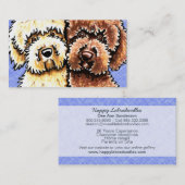 Dog Breeder Labradoedle Rescue Blue Canvas Visitekaartje (Voorkant / Achterkant)