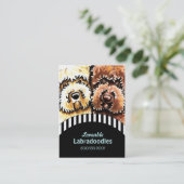 Dog Breeder Labradoodle Black Stripes Visitekaartje (Staand voorkant)