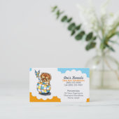 Dog Breeder Pomeranian Puppy Blue Citrus Visitekaartje (Staand voorkant)