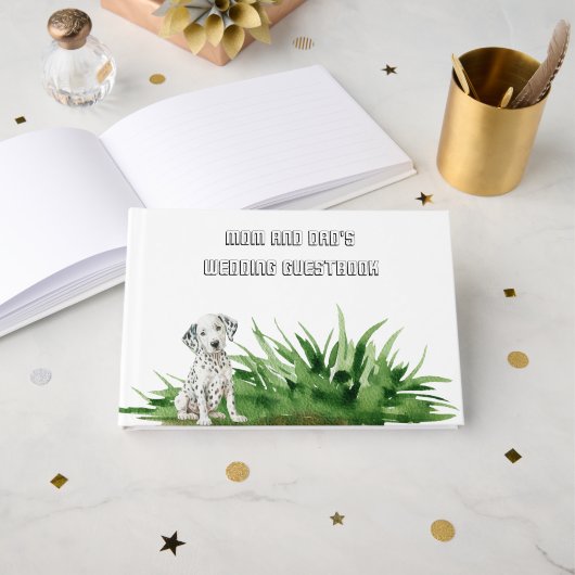 Dog Bride and Groom Pet Wedding Gastenboek (Voorkant open)