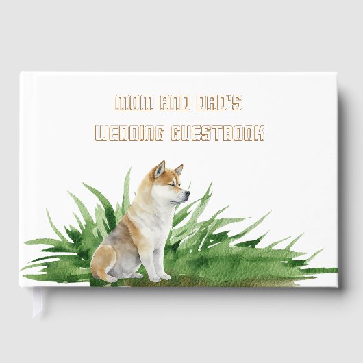 Dog Bride and Groom Pet Wedding Gastenboek (Voorkant)