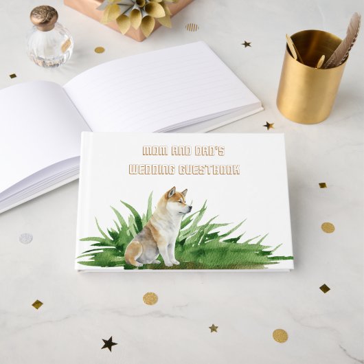 Dog Bride and Groom Pet Wedding Gastenboek (Voorkant open)