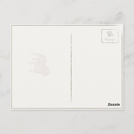 Dog Briefkaart met stevige stierendosis (Achterkant)