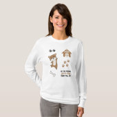 Dog Brown Puppy Paws Cute Sticker Pack T-shirt (Voorkant volledig)