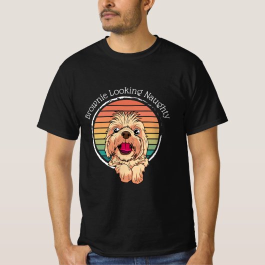 Dog Brownie zien Naughty T-shirt (Voorkant)