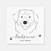 Dog bruiloft Drinken op me Custom Golden Retriever Servet (Voorkant)