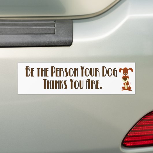 Dog Bumpersticker (Op auto)
