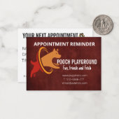 Dog Business Appointment Card Notitiekaartje (Voorkant / Achterkant in situ)