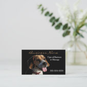 Dog Business Card-sjabloon - Beagle Visitekaartje (Staand voorkant)