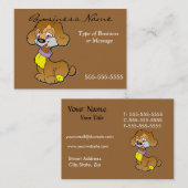 Dog Business Card-sjabloon - Cartoon Visitekaartje (Voorkant / Achterkant)
