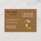 Dog Business Card-sjabloon - Cartoon Visitekaartje (Achterkant)