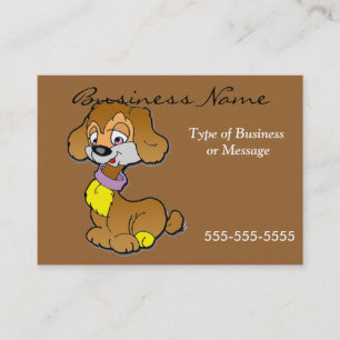 Dog Business Card-sjabloon - Cartoon Visitekaartje