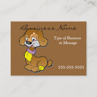 Dog Business Card-sjabloon - Cartoon Visitekaartje