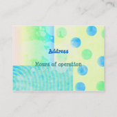 Dog Business, Visitekaartjes (Achterkant)