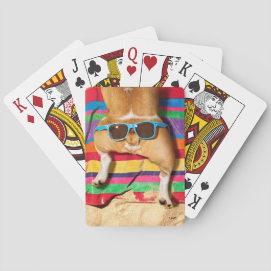 Dog Butt met zonnebril Pokerkaarten (Achterkant)