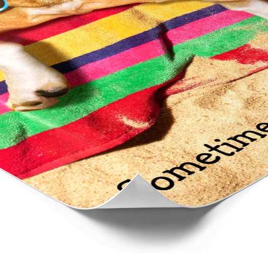 Dog Butt met zonnebril Poster (Hoek)