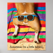 Dog Butt met zonnebril Poster (Voorkant)